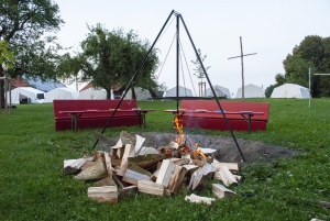 Feuerstelle auf dem Zeltplatz in Immenried